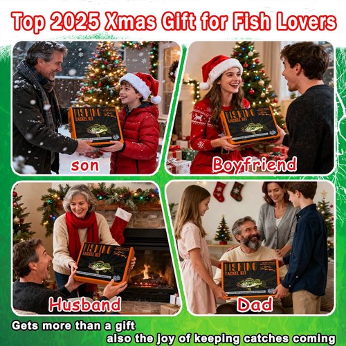 Fishing Advent Calendar 2025 - 24 Days of Surprise Lures for Men & Teens | Perfect for Fishing Enthusiasts