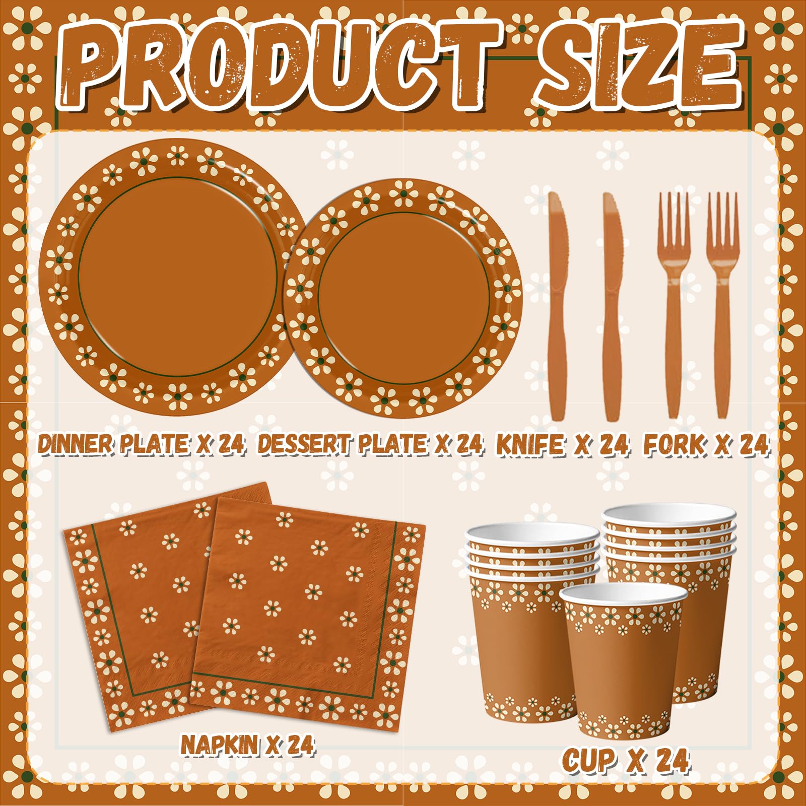 Platos De Barro Mexicanos Paper Plates，Mexica Party Decoration Mexican Cups Napkins for Mexican Theme Party Decorations,Servrs 24