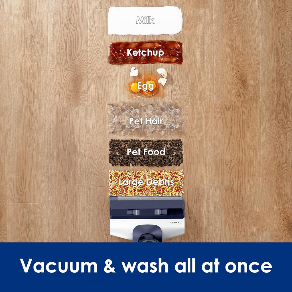 Tineco Floor ONE S5 Smart Cordless Wet Dry Vacuum Cleaner - Digital Display, Long Run Time, Blue
