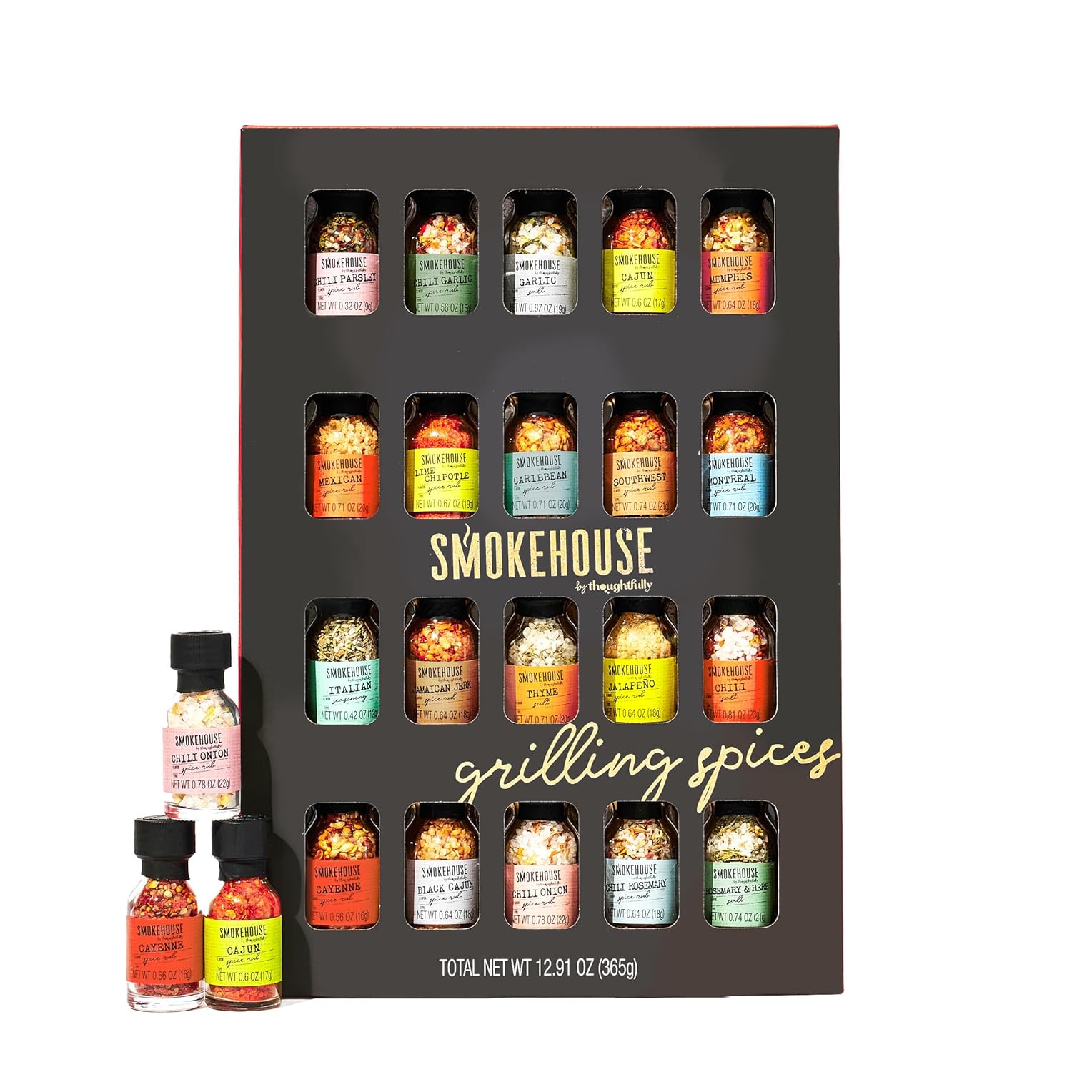 Smokehouse by Thoughtfully Ultimate Grilling Spice Set - 20 Flavorful Seasonings for Perfect BBQ