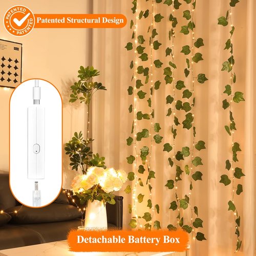 Lakumu LED Fairy Lights - Rechargeable Twinkle String Lights with Timer | 5M/16FT Warm White for Bedroom & Decor