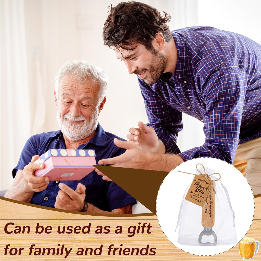 Zhehao 50 Sets Bottle Openers Wedding Favors for Guests with Thank You Cards Organza Bags Thank You Gifts for Wedding Bridal Shower Engagement Party Gifts