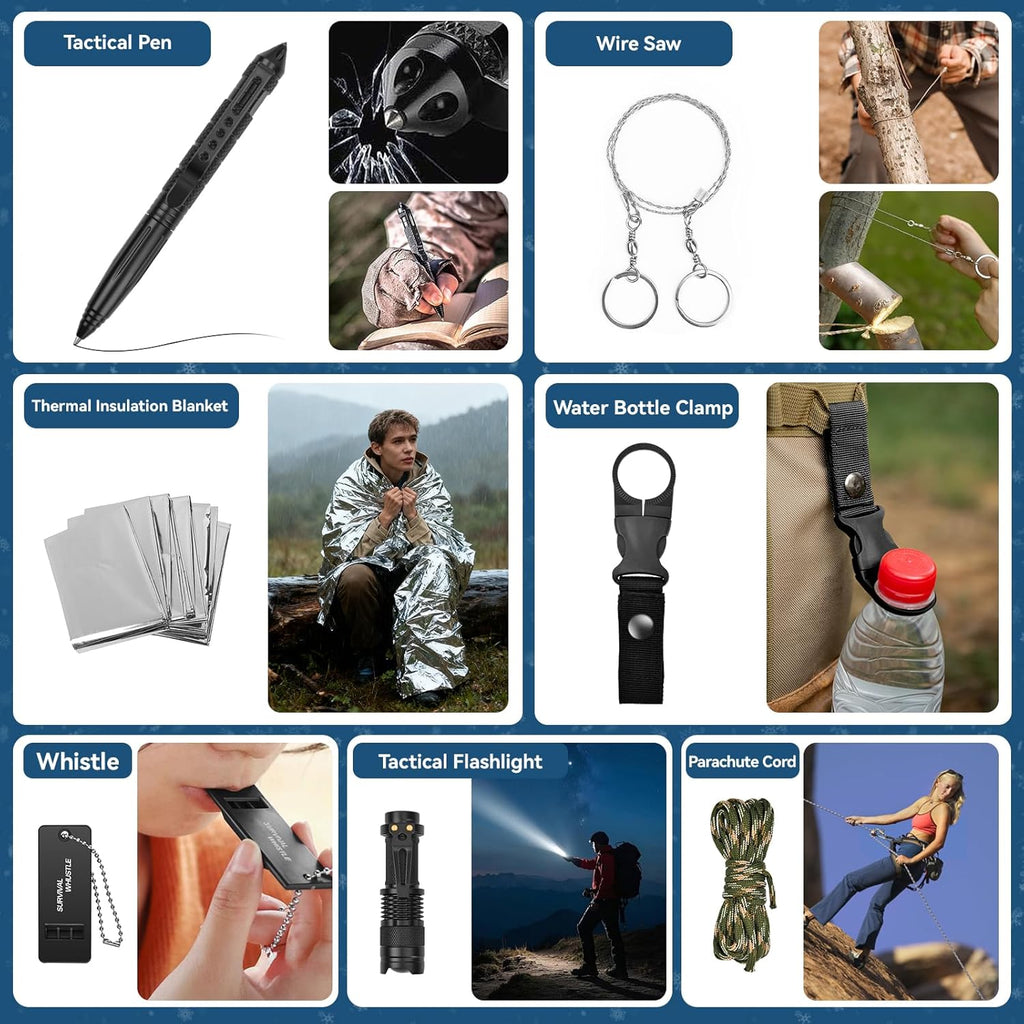 Survival Advent Calendar 2025 - 24-Day Countdown Gift Box for Adults & Outdoor Enthusiasts