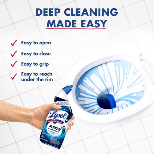 Lysol Toilet Bowl Cleaner - Max Strength Clinging Gel for Instant Stain Removal | 24 oz (2 ct)