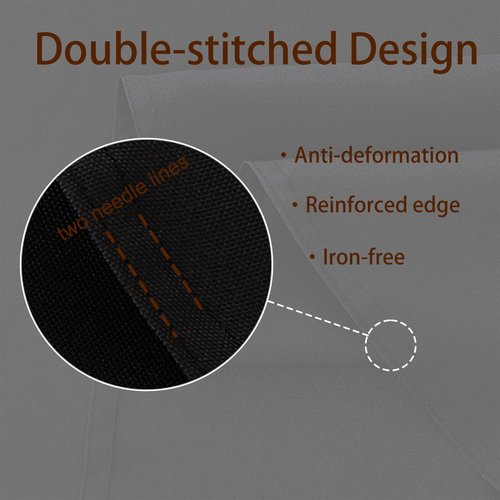 Viiamacki Black Oval Tablecloth, 60 x 84 Inch, Stain and Wrinkle Resistant Machine Washable Polyester Table Cloth, Fabric Table Cover for Dining Buffet Party and Outdoor Table