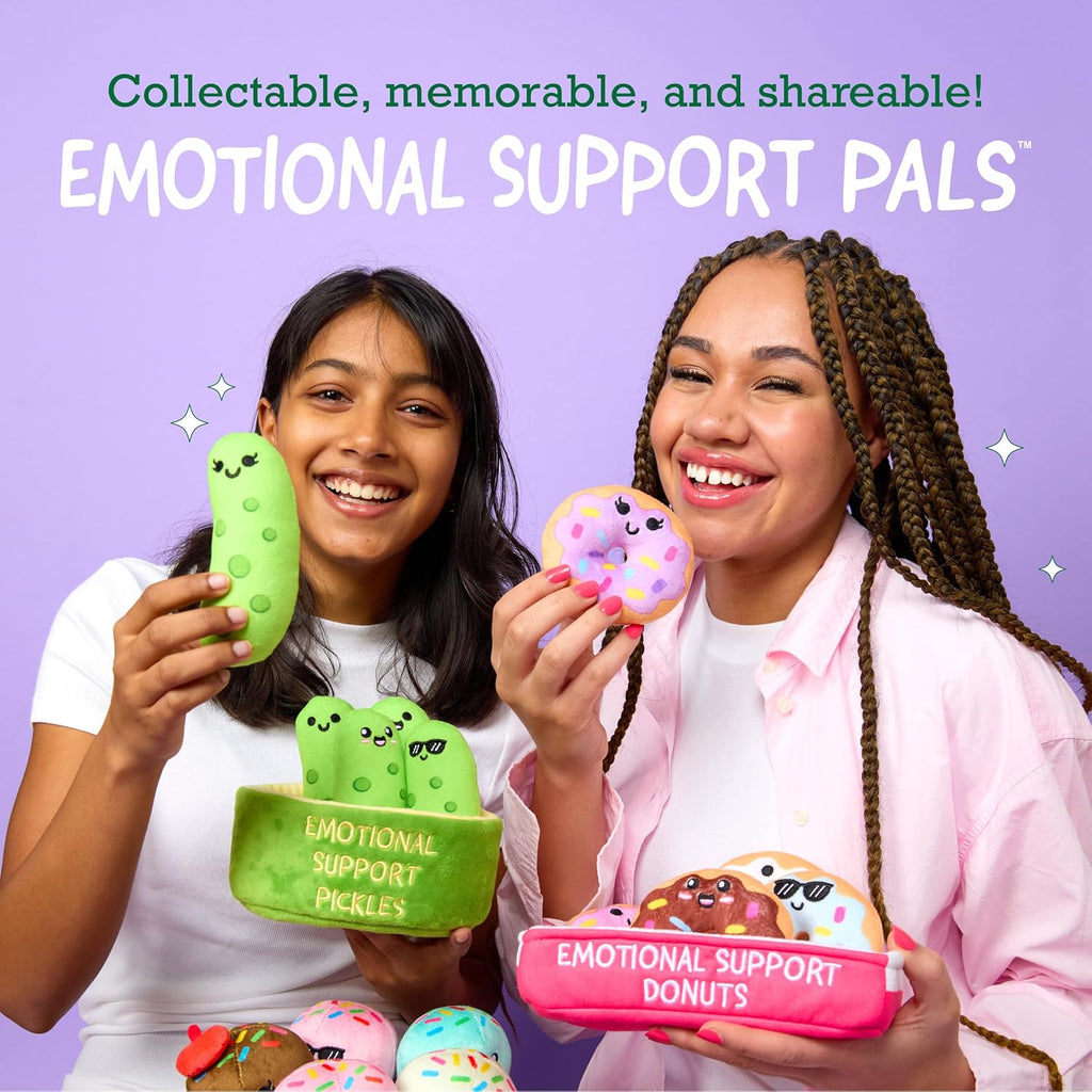 WHAT DO YOU MEME? Emotional Support Bunnies - Cuddly Plush Stuffed Animals | Set of 5 with Basket