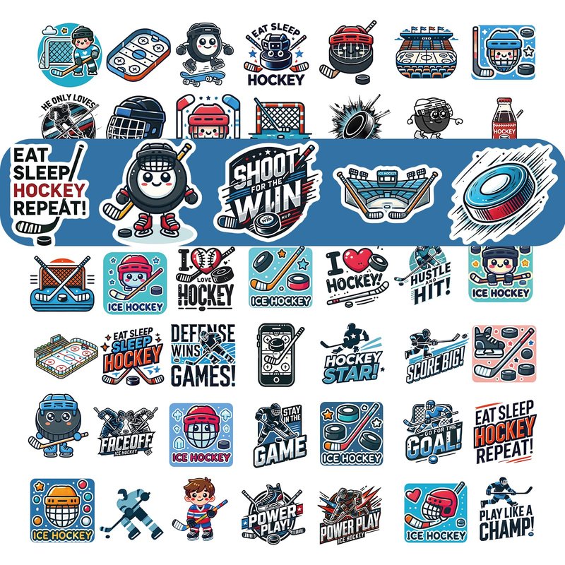 RhythmFit Hockey Gifts,2 Pack Hockey Water Bottle with Long Straw and 100PCS Stickers Accessories Stuff for Boys Men Player Lovers (1L,Squeeze,BPA-Free)