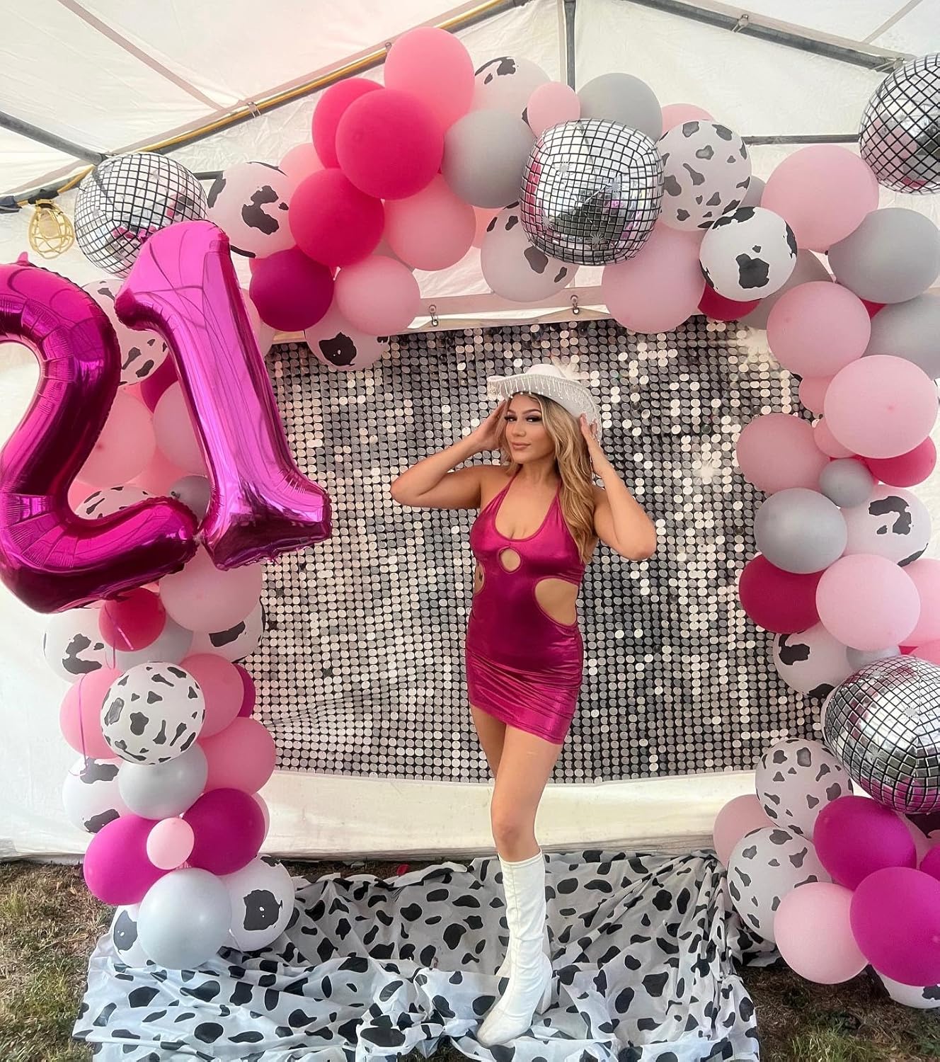 Skiennix 40-Inch Hot Pink Number 1 Balloon - Perfect First Birthday Decoration for Girls