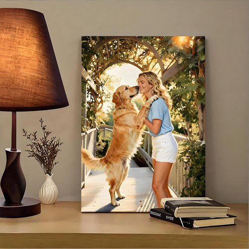 Heamubo Custom Canvas Prints - Personalized Family Wall Art Gift for Mom, Dad & Pets | Fast Shipping