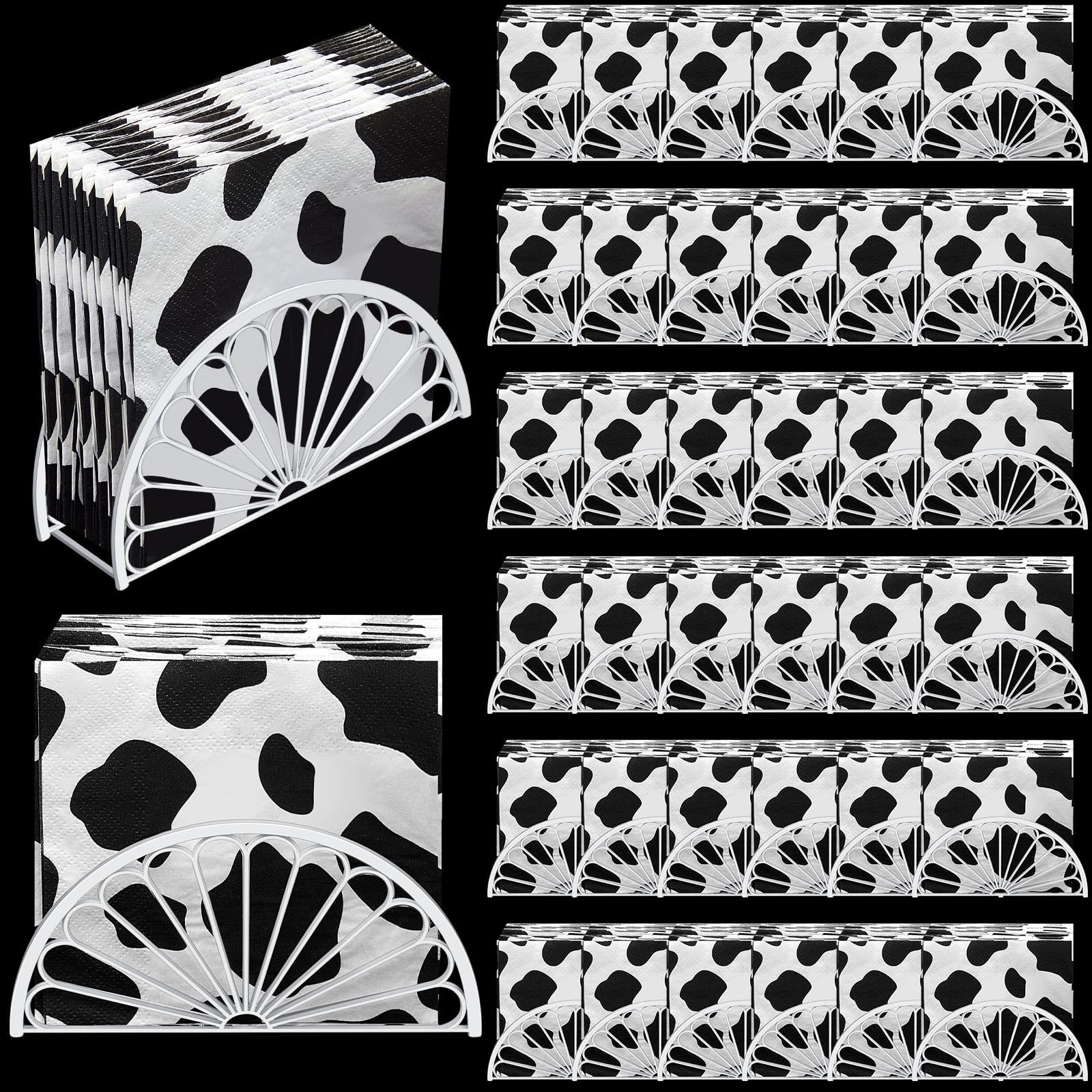 Zhehao 36 Pcs Plastic Napkin Holders Clear Napkin Holders for Tables Small Fan Shaped Freestanding Tissue Dispenser for Kitchen, Restaurant, Dining Table, Coffee Shop, Restaurant Home, Bar Decor