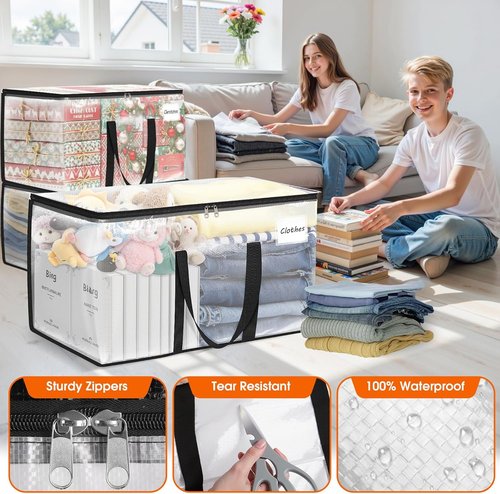 Fab Totes Moving Bags - Extra Heavy Duty Oversized Storage Solution with Reinforced Handles & Double Zippers | Ideal for Dorm Room Essentials