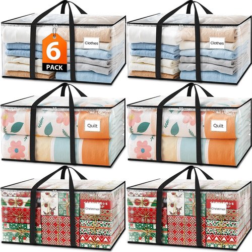 Fab Totes Moving Bags - Extra Heavy Duty Oversized Storage Solution with Reinforced Handles & Double Zippers | Ideal for Dorm Room Essentials