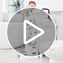 Toddler 2-Step Stool for Bathroom Sink and Potty Training White Grey