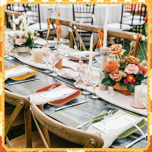 Tiangrid 60 Pcs Boho Colorful Paper Plates 7 Inch Gradient Disposable Square Dessert Party Plates with Gold Edge for Birthday Wedding Bridal Baby Shower Party Supplies, 6 Colors