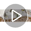10-Piece Bathroom Accessory Set with Trash Can, White and Gold Organizer