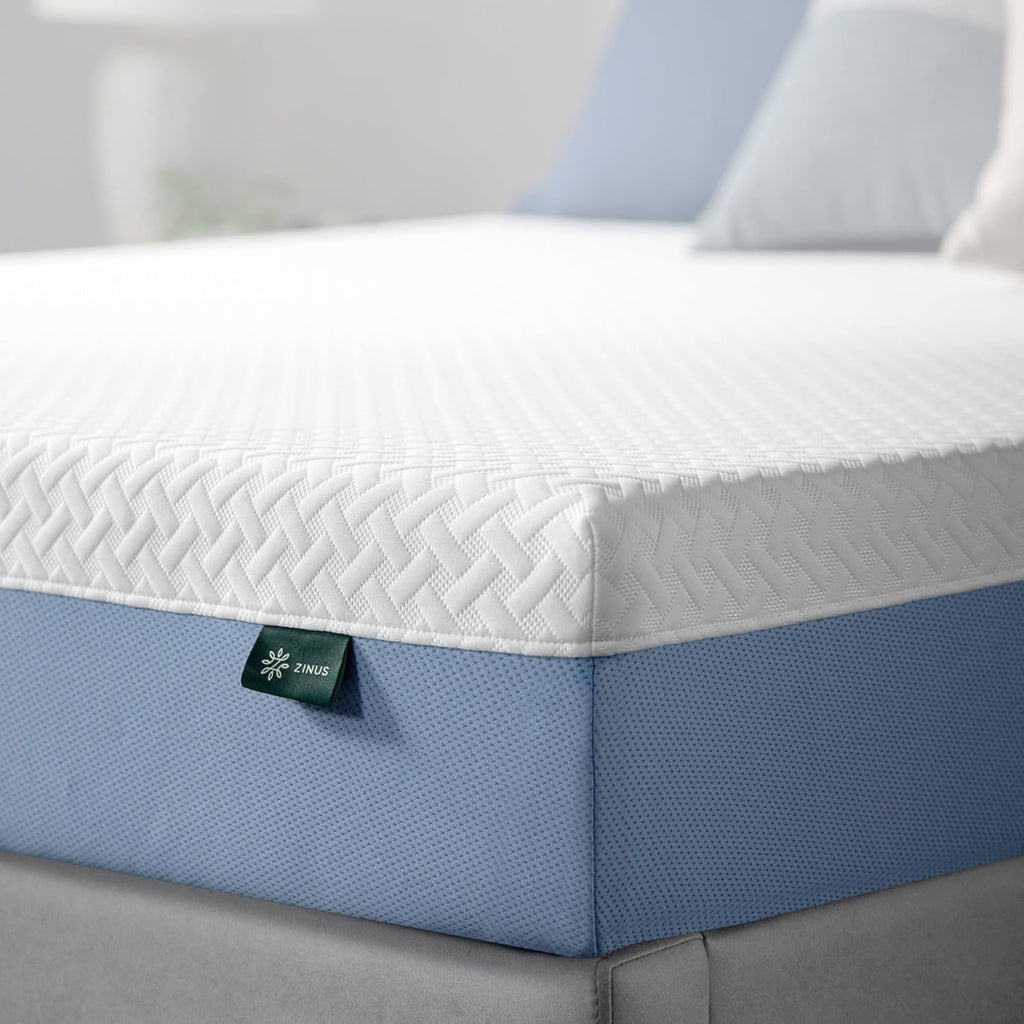 Zinus 8 Inch Queen Memory Foam Mattress - Cooling Comfort, Fiberglass Free, Medium Feel, Safe Materials