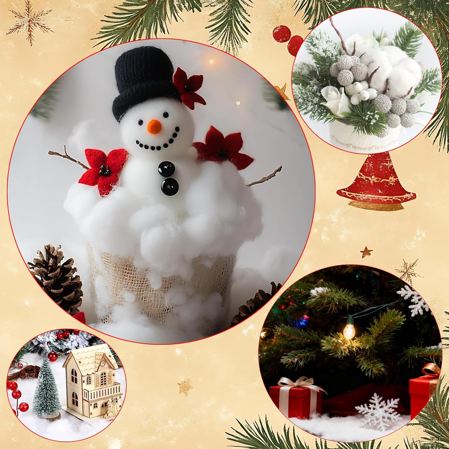 Regine Switzerland Christmas Fake Snow - Fluffy Artificial Snow for Indoor/Outdoor Decor | 12.3 oz