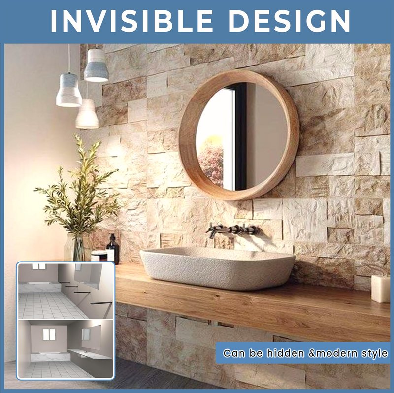Floating Shelf Bracket Heavy Duty 1/2" Thick Free Hanging Countertop Support Bracket 2 Pack 12" Lx2.5 W Hidden Shelf Bracket for Floating Wall Countertops, Bars, Desks, Bench Seats, Vanities, Mantels