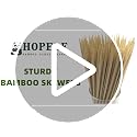 Natural Bamboo Skewers - 100 PCS, 6" Thick for BBQ, Kabob, & Parties