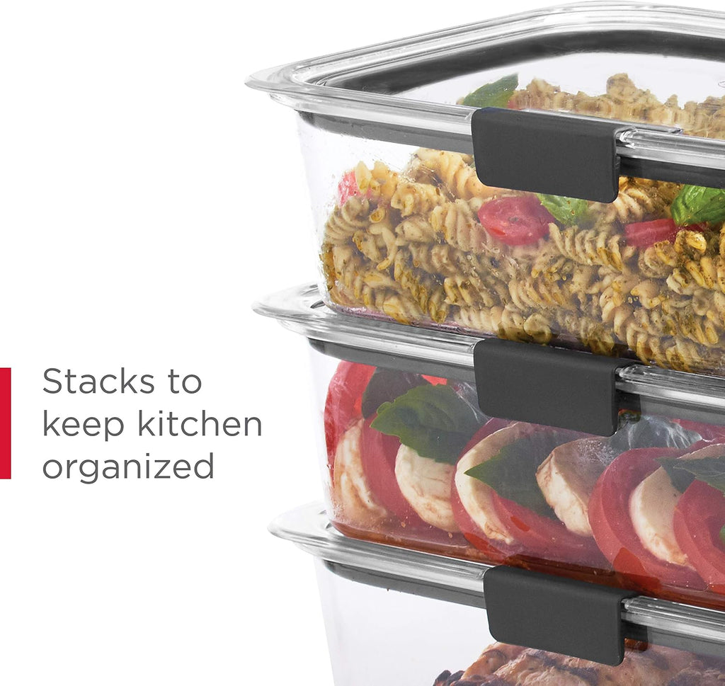 Rubbermaid Brilliance Airtight Food Storage Containers - 24-Piece BPA-Free Set for Meal Prep & Leftovers