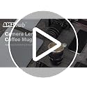 Blue Camera Lens Travel Coffee Mug Stainless Steel Thermos for Photographers