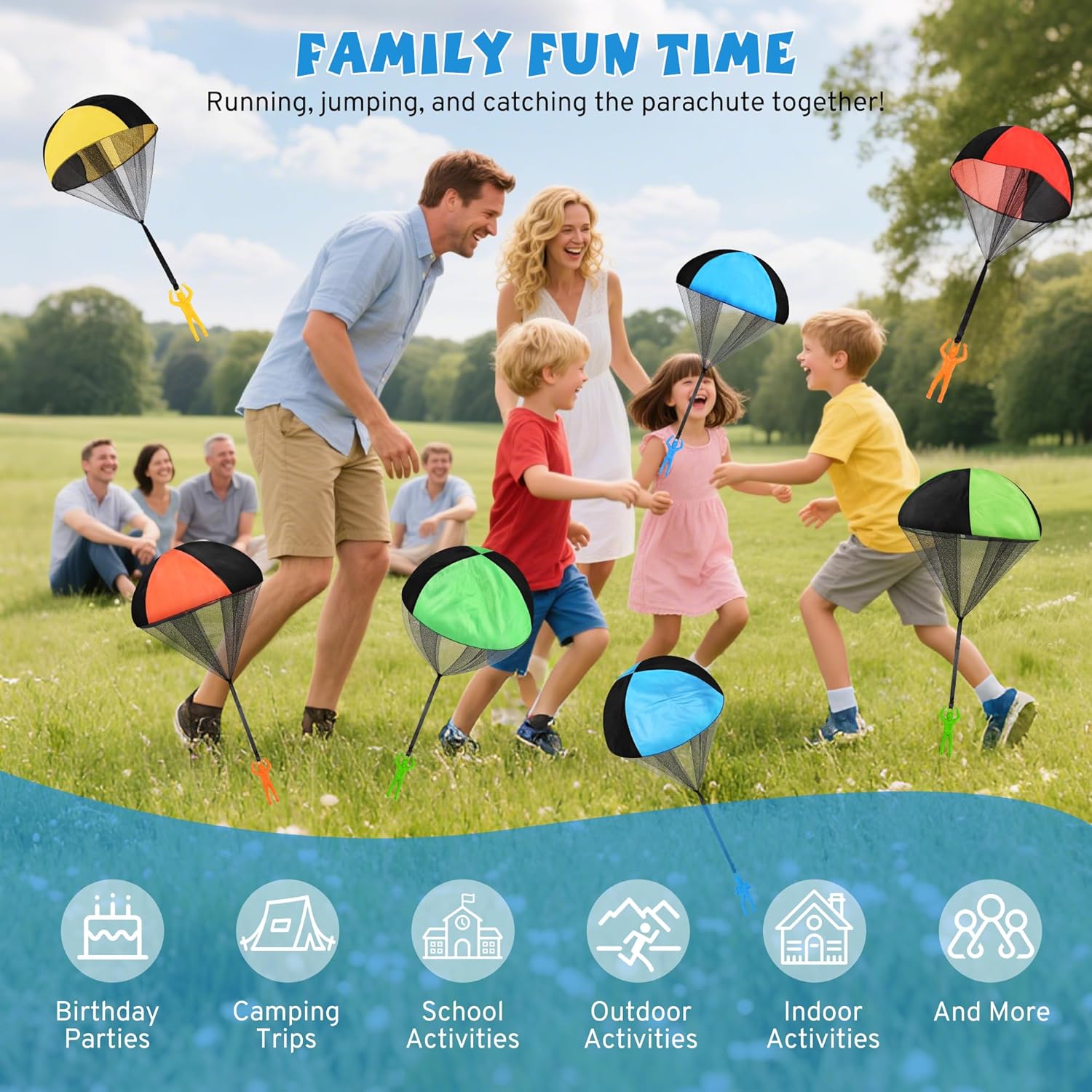 Parachute Toy - Flying Parachute Men for Kids | Perfect Outdoor Fun for Ages 3-12, Ideal Party Favors