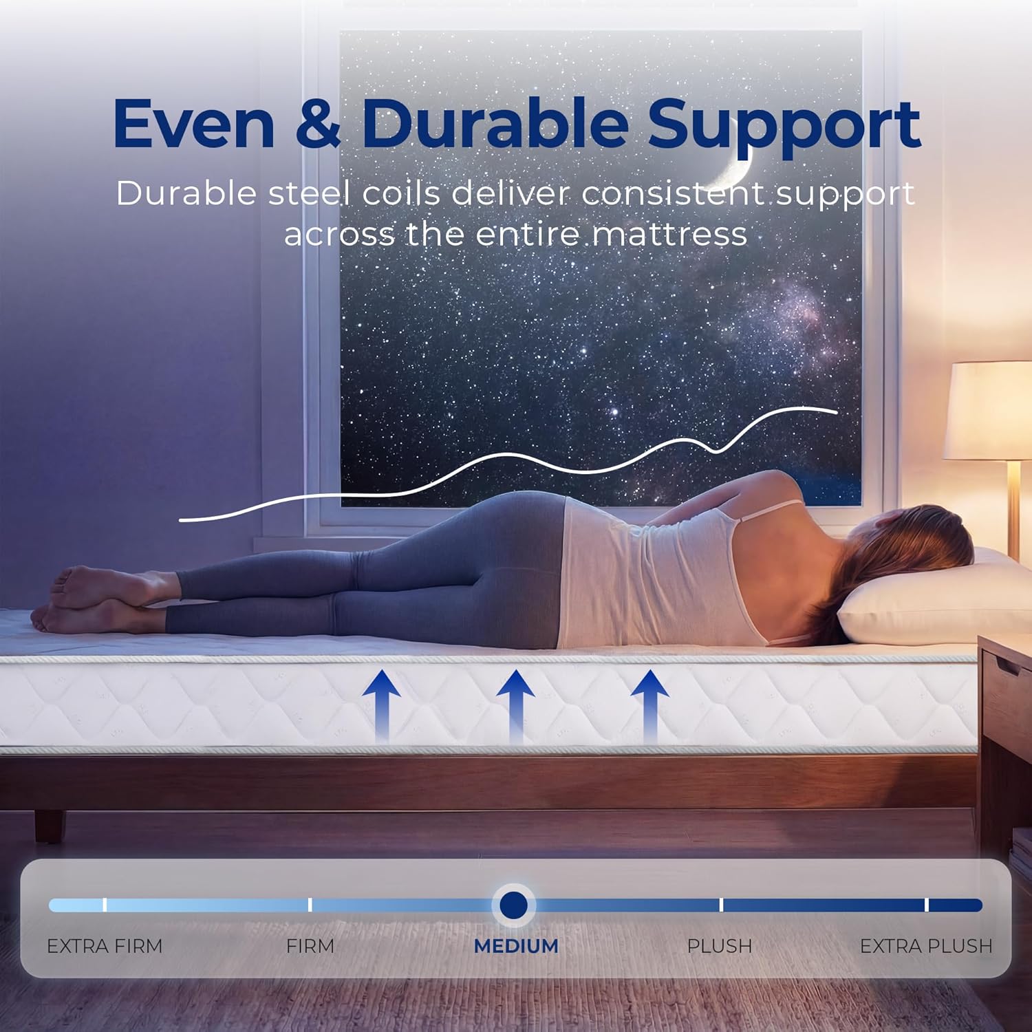 Neo Sleep Queen Size Mattress - 8 Inch Hybrid Comfort with Cooling Gel Memory Foam & Spring Support