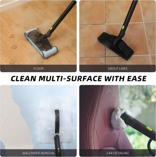 Heavy-Duty Steam Cleaner | 1500W Handheld Floor Steamer with 22 Accessories & 16ft Cord for Deep Cleaning