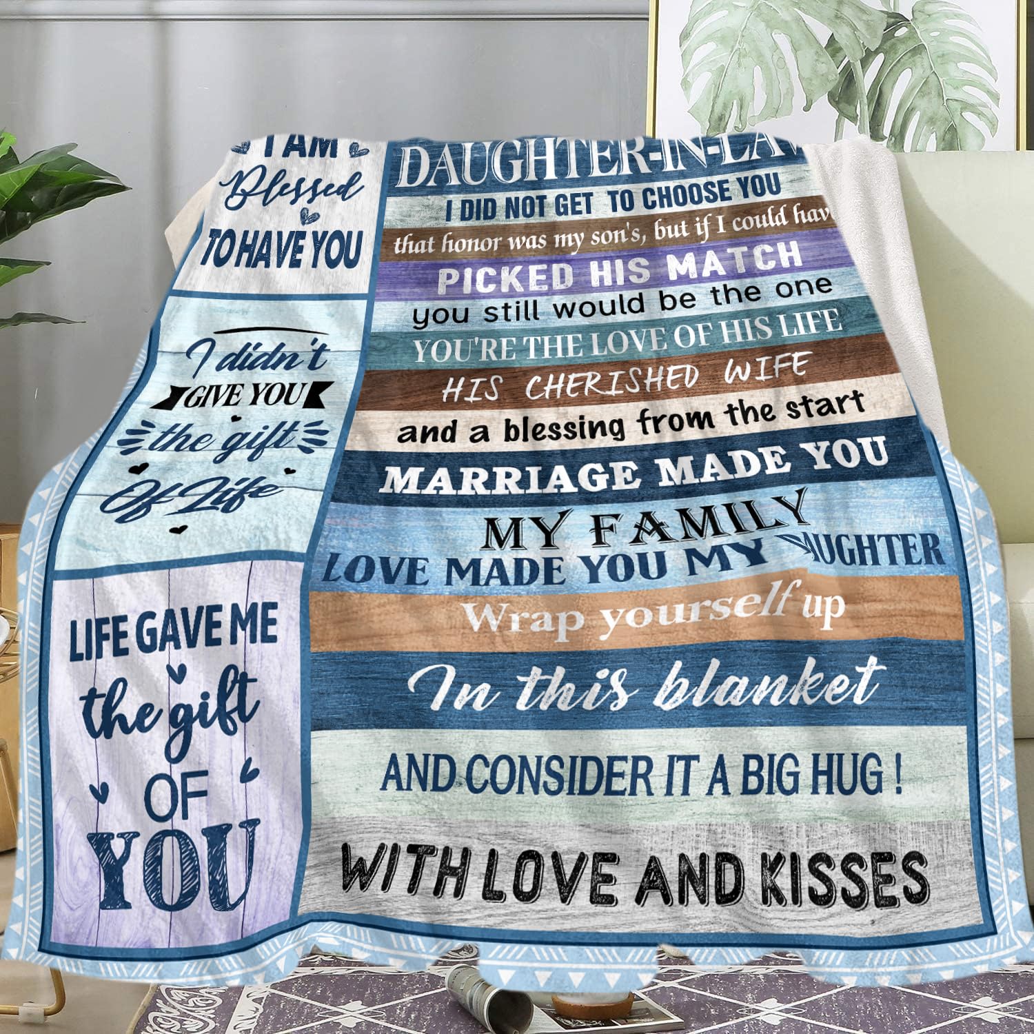 Unique Gifts for Future Daughter in Law - 80"x60" Blanket, Perfect for Birthday or Wedding