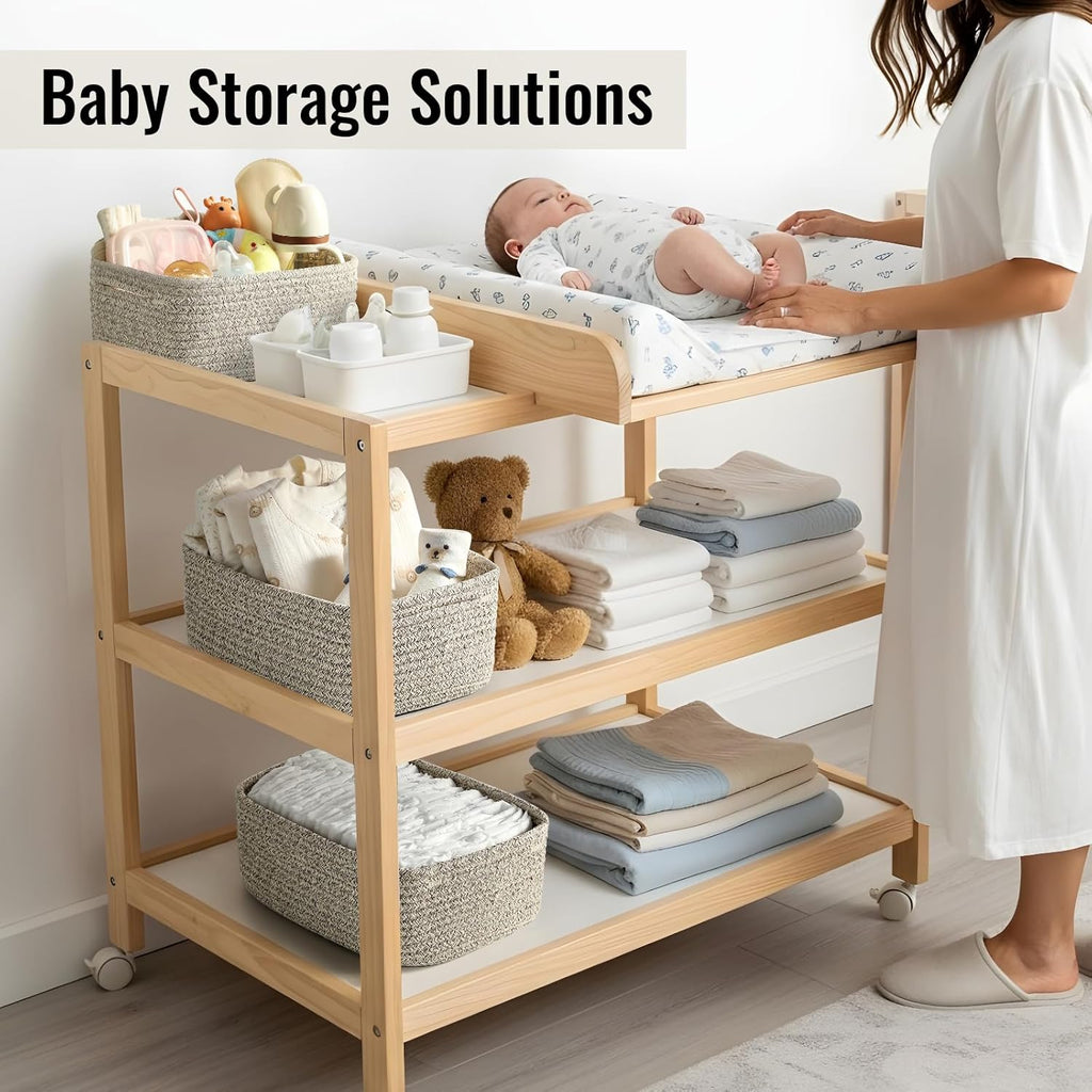 Woven Rope Storage Baskets by [Brand Name] - 8 Pack Cute Organizing Bins for Bathroom & Nursery - 11.5"x7.5"x4.7" - Brown