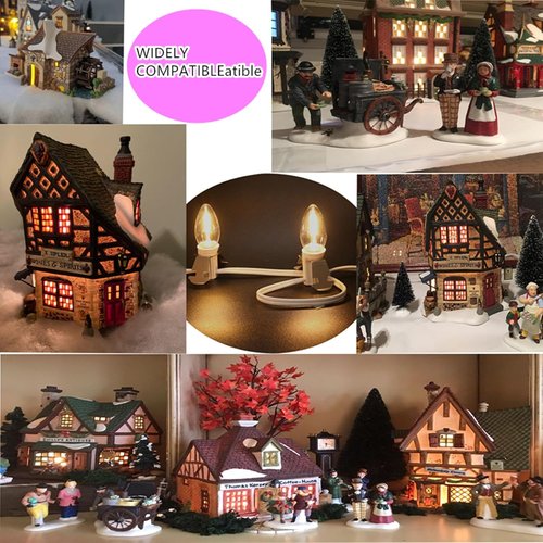 DC5V C7 LED Light Accessory Cord - Safe & Warm Glow for Department 56 Christmas Village | 5 Socket Set with Switch