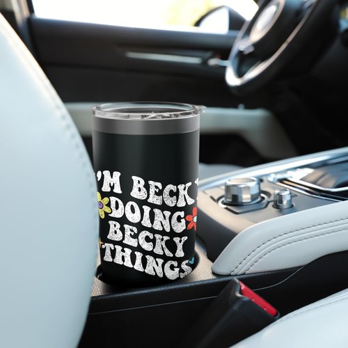 Retro Groovy Im BECKY Doing BECKY Things Funny Mother's Day Stainless Steel Insulated Tumbler
