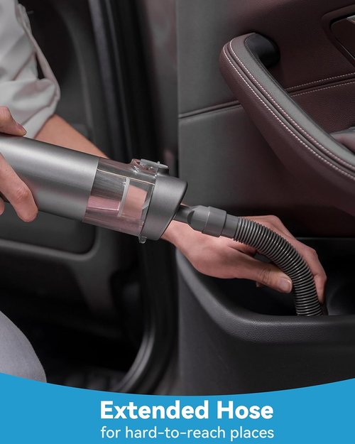 Brigii Mini Handheld Vacuum - Cordless 3-in-1 Car Vacuum, Air Duster & Hand Pump | Portable Rechargeable Cleaner with 3 Nozzles