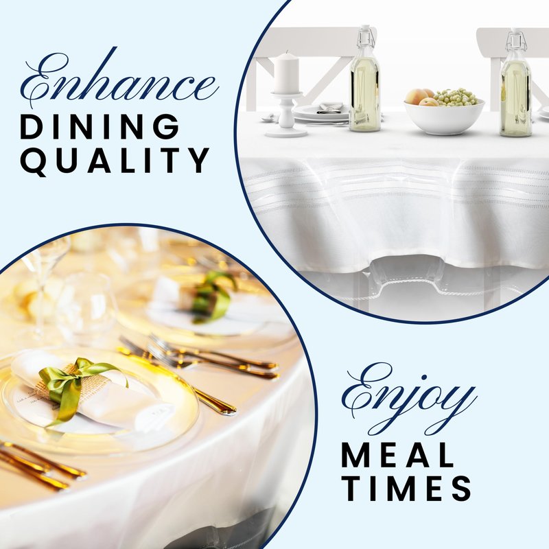 Broder Heavy Duty Clear Plastic Table Cover Protector Rectangle 60x120 – Waterproof, Oil Proof, Wipeable Vinyl Tablecloth Protector, Thick PVC, for Dining Room, Kitchen, Desk, Office, Everyday Use