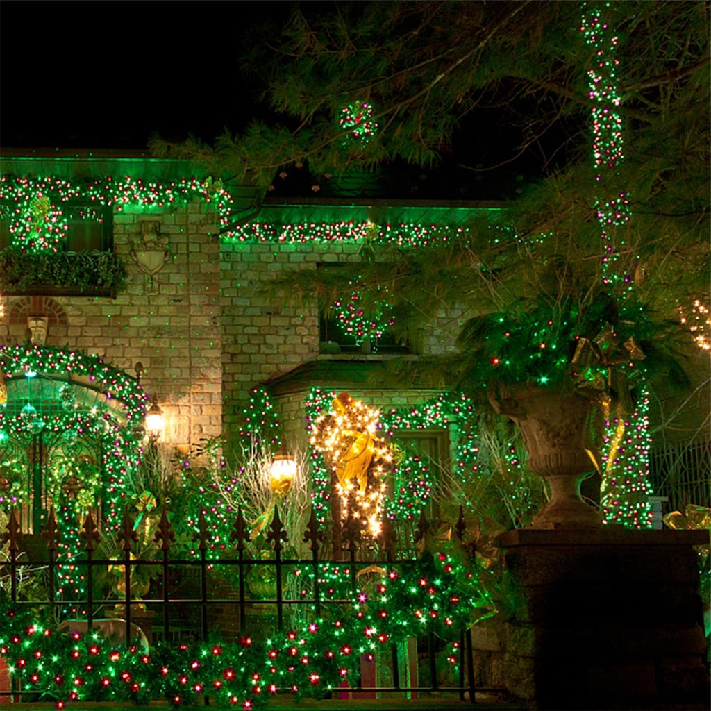 WATERGLIDE 1000 LED Christmas String Lights - 328 FT Green Wire Fairy Lights with Remote & 8 Modes | Waterproof for Outdoor Holiday Decor
