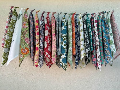 Assorted Mix and Match Hand Block Floral 100% Cotton Cloth Napkins Perfect for Kids,Wedding Events,Home Parties and Dining Table-Zero Waste Napkins
