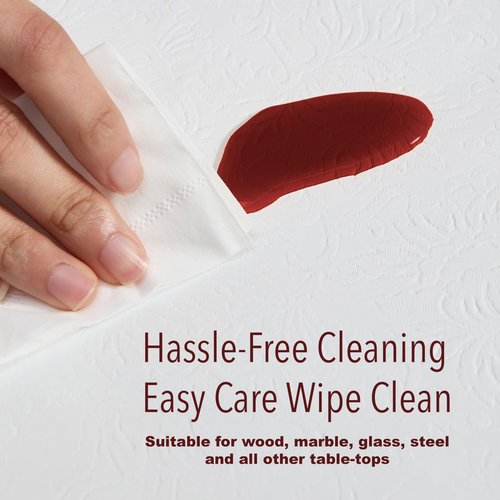 Home Bargains Plus Quilted Heavy Duty Table Pad Protector with Flannel Backing, Cut to Fit, Heat Resistant, Wipe Clean, Protects Table from Spills and Scratches, White, 52” x 144” Rectangle