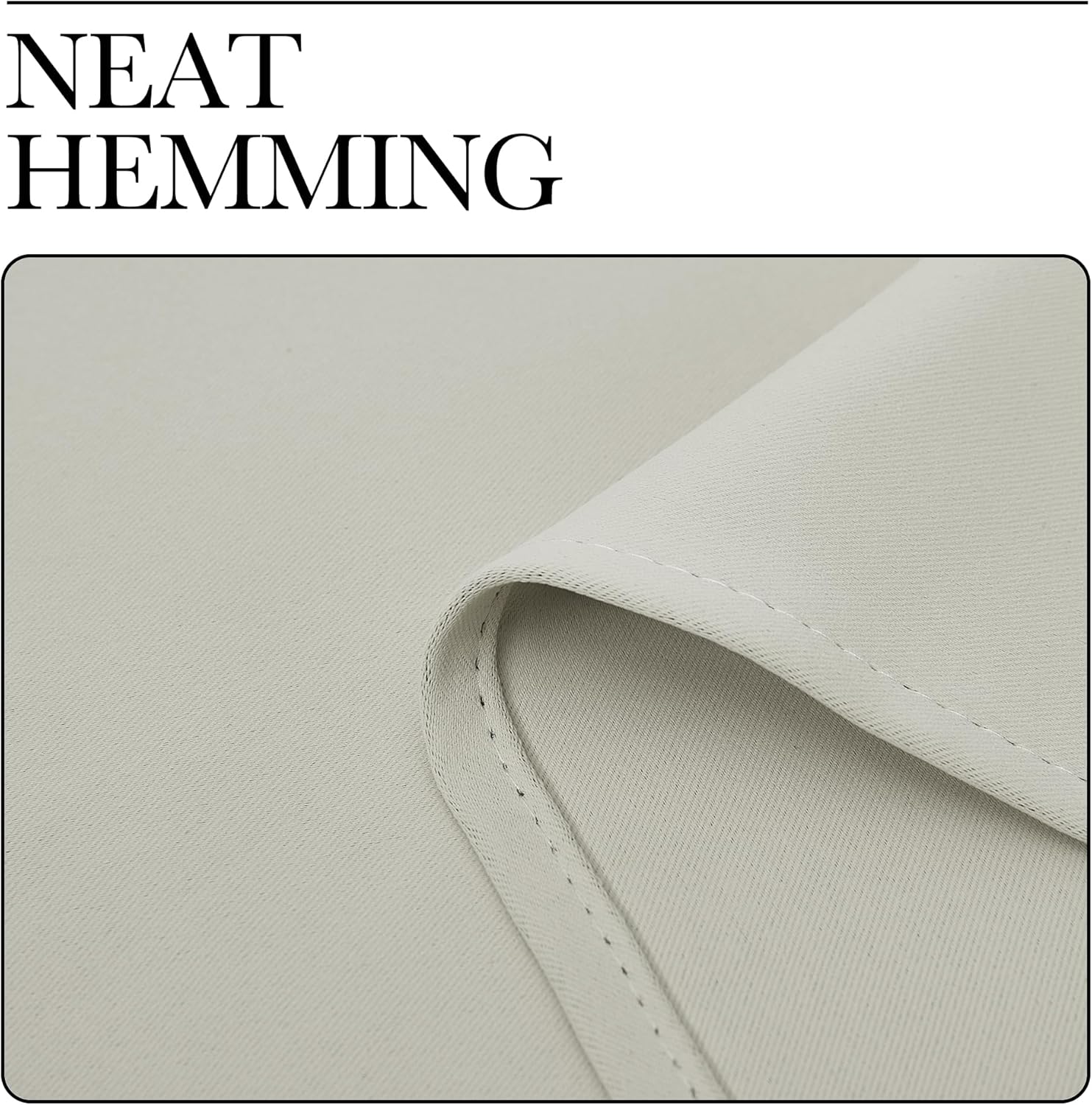 NICETOWN Thermal Insulated Grommet Curtains - Room Darkening Drapes for Bedroom | Bone White, 2 Panels, W42 x L63 inches