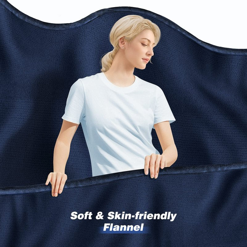 CURECURE Heated Electric Blanket Twin Size 62" x 84" Flannel Heated Blanket with 6 Heating Levels & 10 Hours Auto Off, Comfort Warm Blanket for Home Office Use, Machine Washable