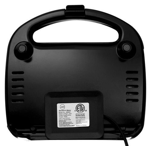 Lumme Sandwich Maker, Sandwich Toaster, Panini Press, Quesadilla Maker, Grilled Cheese, French Toast Press, Pizza Pockets Press, Indicator light, Omelet, White (Black)