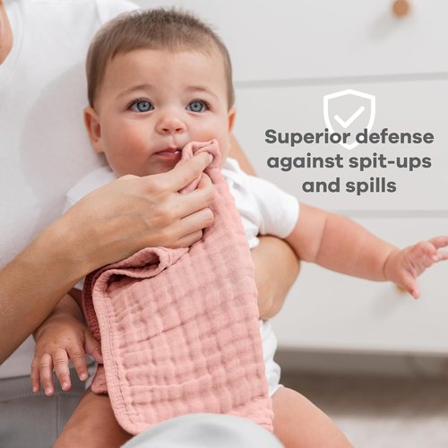 Comfy Cubs Muslin Burp Cloths - Ultra Absorbent 100% Cotton, 20" x 10", Pack of 6 | Soft & Gentle for Babies