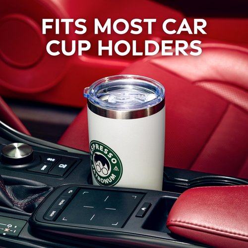 Maako Espresso Patronum Potter Stainless Steel Double-Insulated 20oz White Tumbler Mug with Leak-Proof Lid - Metal Straw and Brush Included - Harry P Cup Gift