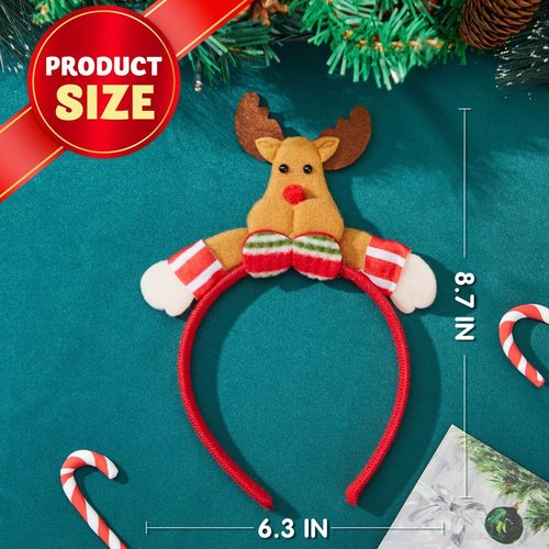 JOYIN Christmas Headbands - 12 Assorted Designs for Holiday Parties | Unisex One Size Fits All