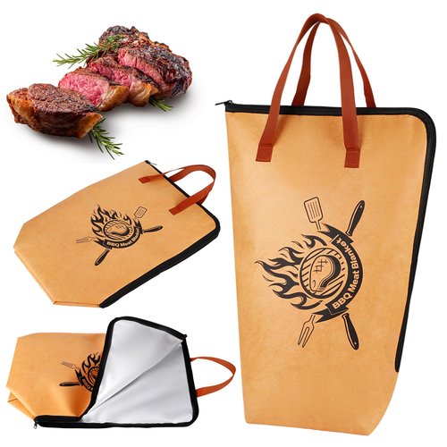 BBQ Blanket for Resting Meat,Multi Layer Insulated Meat Resting Bag for Grilling Accessories,Reuseable Smoker Meat Resting Blanket with Leak-Proof for Brisket,Turkey,Steak (21 Inch)