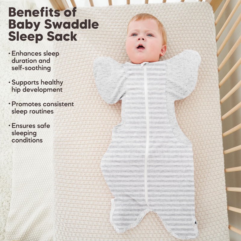 Susurration 2-Pack Organic Baby Swaddle Sleep Sacks - Swaddles for Newborns, Infant 0-3-6 Months, Baby Girls, Boys, Soft & Snug Newborn Sleep Sack, Nursery Swaddling Blankets