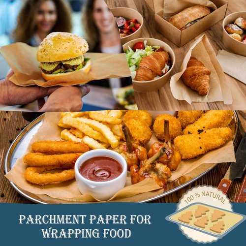 Hiware Parchment Paper Baking Sheets - 200 PCS Precut Non-Stick, Unbleached 9x13 IN for Quarter Sheet Pans
