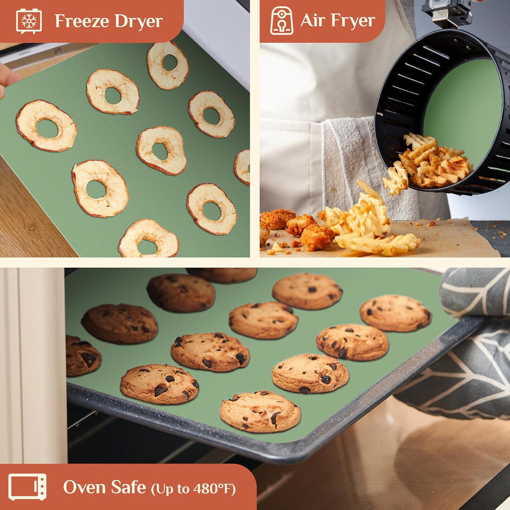 Silicone Baking Mat - Non-Stick Reusable Dough & Pastry Sheet | 12 IN x 6 FT for Air Fryer & Oven