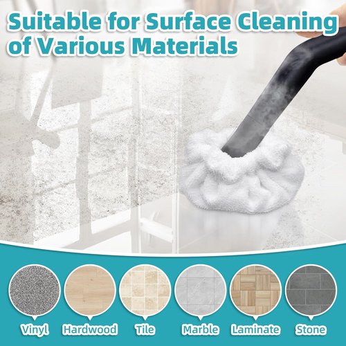 LOVECO Microfiber Bonnets - Reusable Triangle Steam Cleaner Accessories for Dupray & McCulloch | Multi-Surface Cleaning