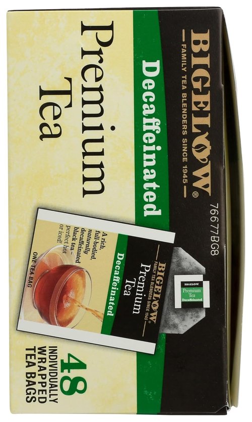 Bigelow Premium Decaffeinated Black Tea - 48 Individually Wrapped Tea Bags for Smooth Flavor
