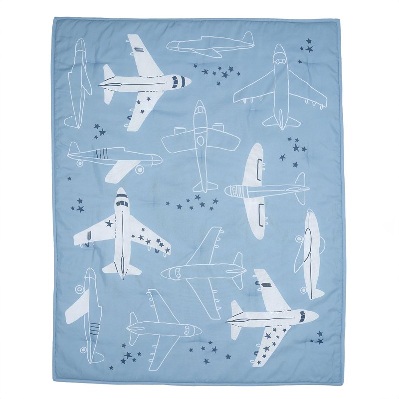 Bedtime Originals Little Aviator 3-Piece Airplane Nursery Baby Crib Bedding Set